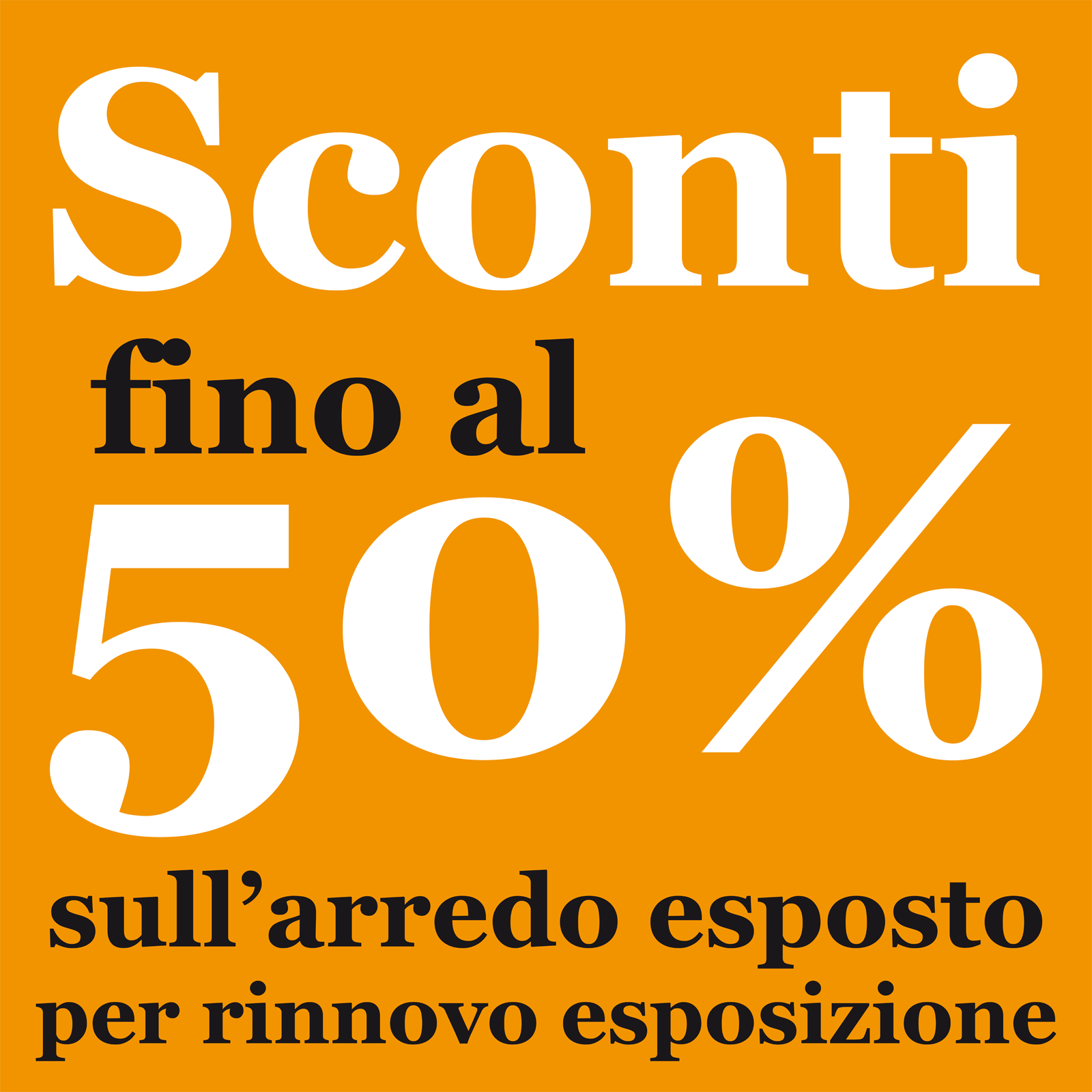 Sconti fino al 50%