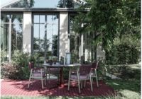 Flexform outdoor furnishings decorate a large country house with garden
